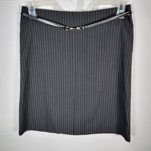 Exact Change Black Pinstripe Skirt Size 11 - 21" Long, 30" Waist